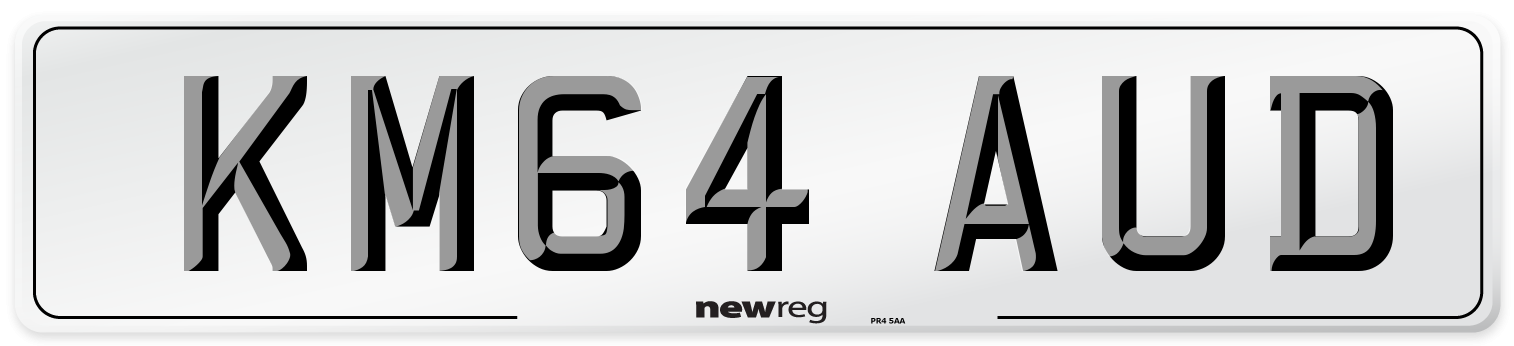 KM64 AUD Number Plate from New Reg
